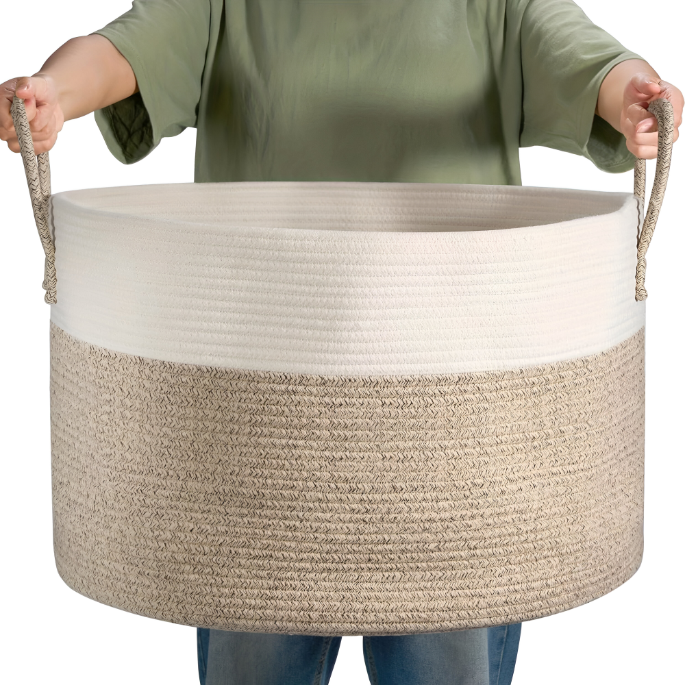 Woven Storage Basket XL – Laundry and Toy Organizer