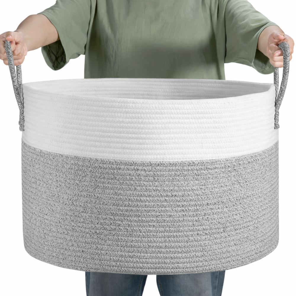 Woven Storage Basket XL – Laundry and Toy Organizer