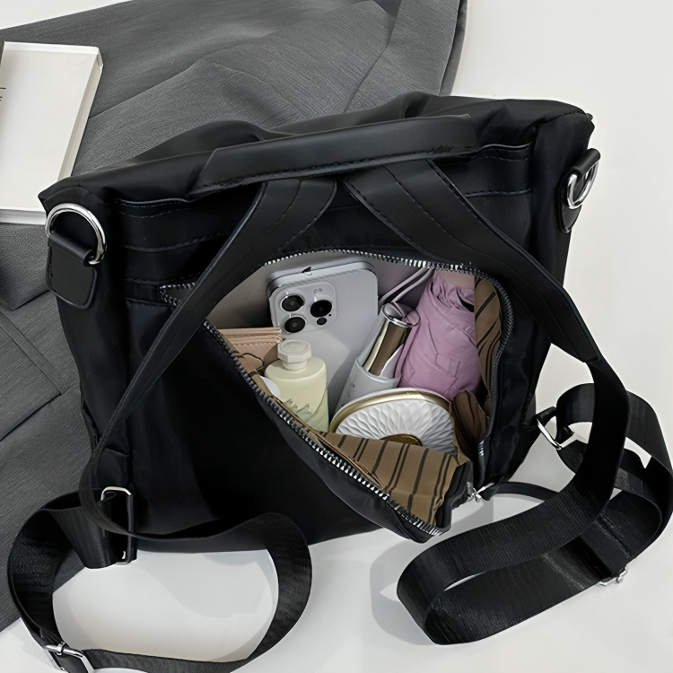Anti-theft backpack with hidden zippers