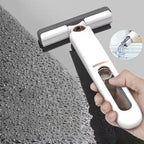 Compact floor mop with spray function and washable pads