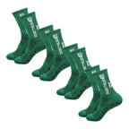 Sports socks with silicone grip and cotton-spandex
