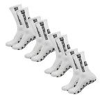 Sports socks with silicone grip and cotton-spandex