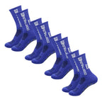 Sports socks with silicone grip and cotton-spandex