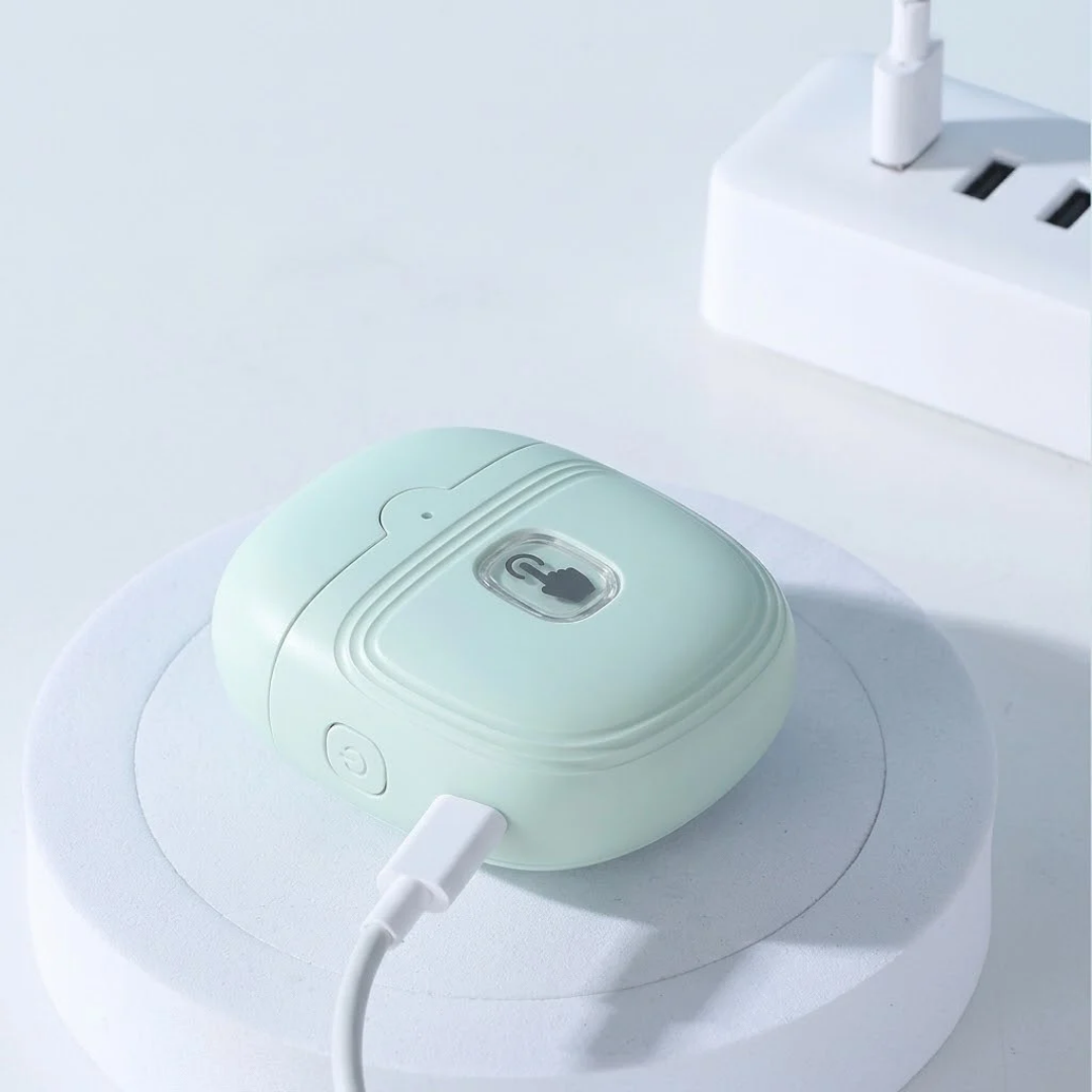 Electric nail clipper with LED light and collection container