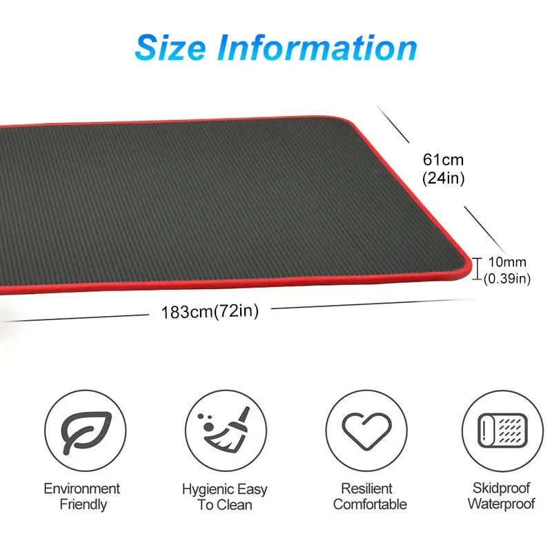 Yogamatte Extra Dick 1 cm mit Antislip-Oberfläche