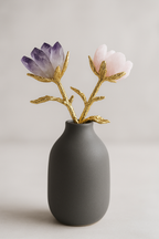 Crystal rose with gemstone – Handmade decoration