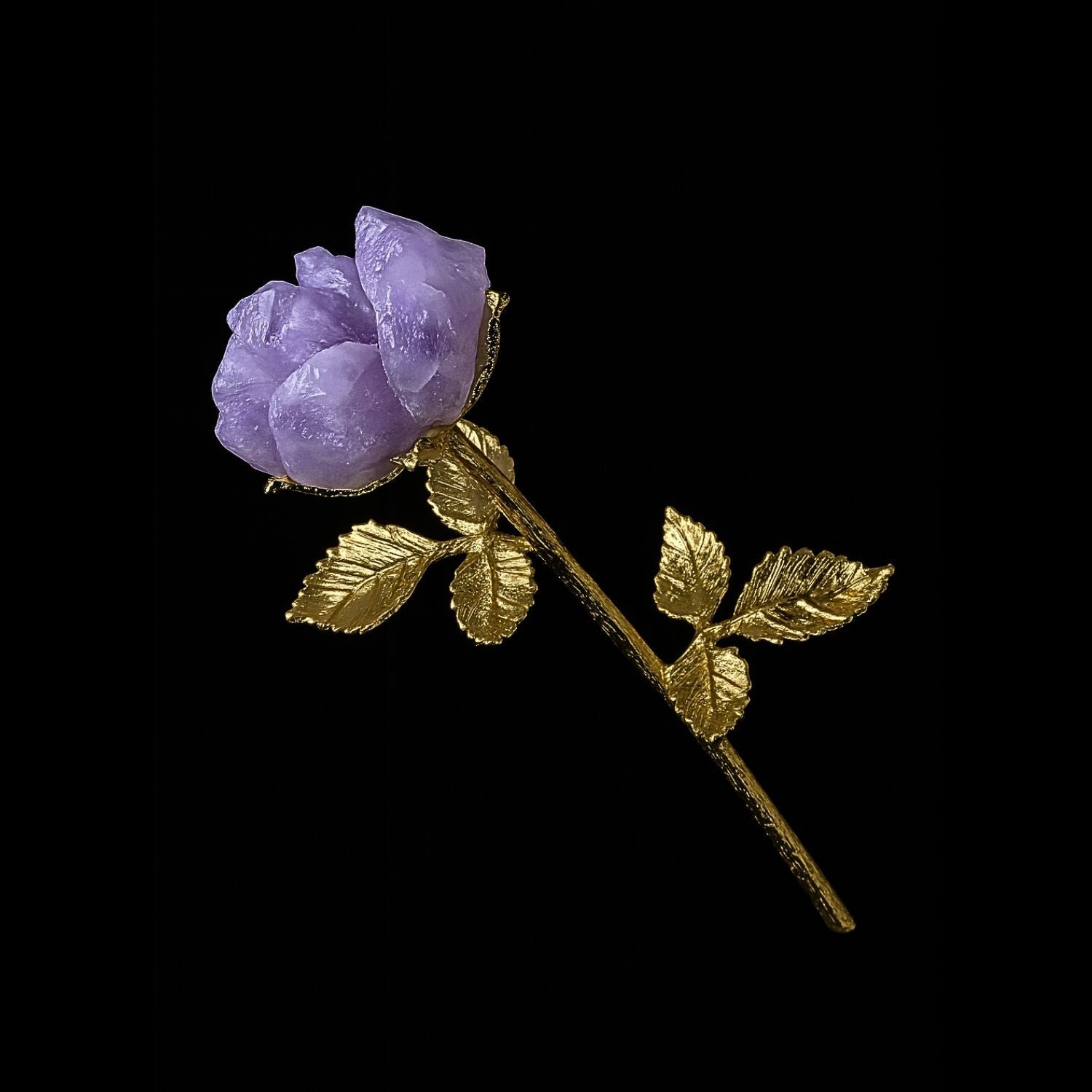 Crystal rose with gemstone – Handmade decoration