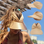 Foldable sun hat with UV protection and wide brim