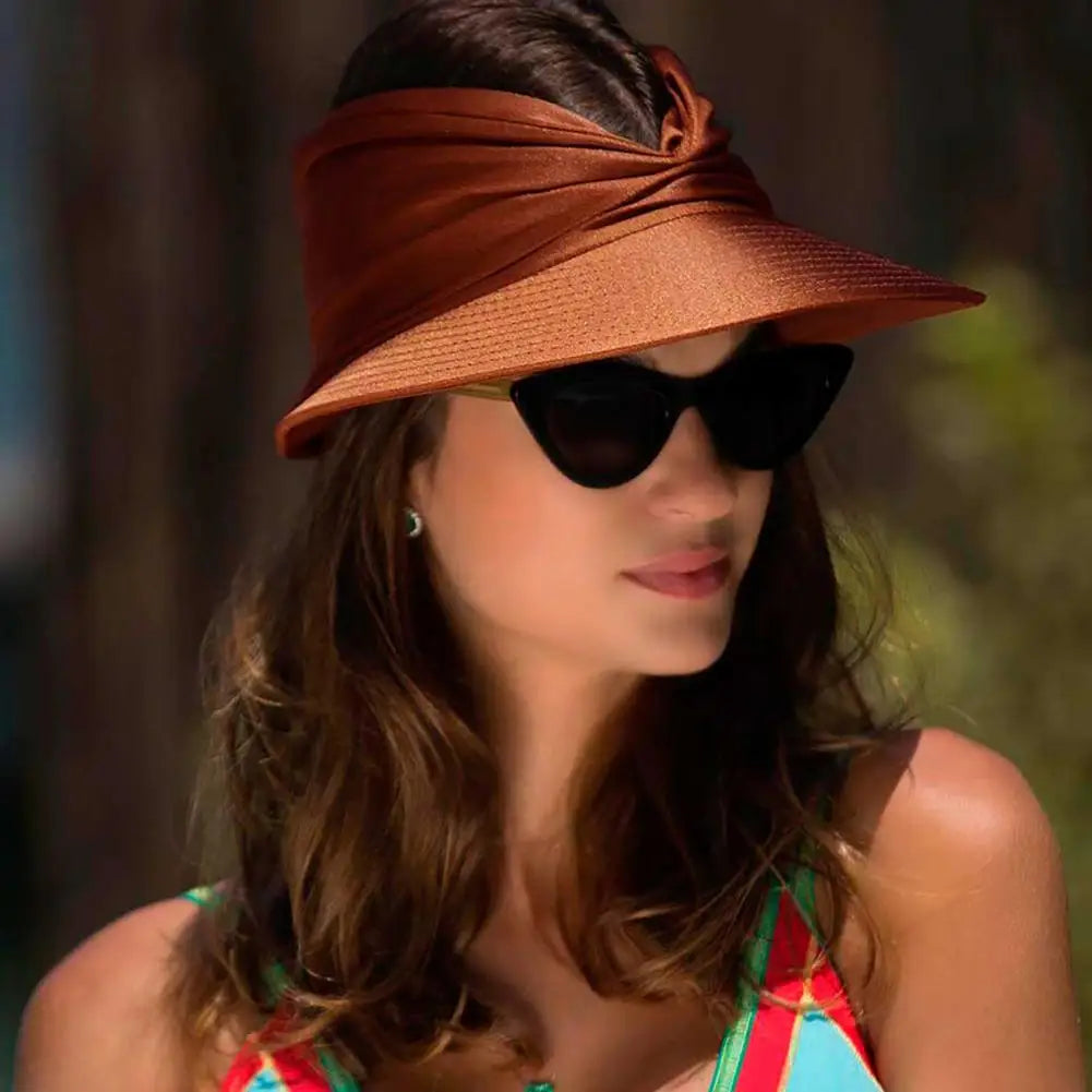 Foldable sun hat with UV protection and wide brim