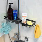 Faucet Kitchen Organizer – Sponge, Brush & Towel Bar in One