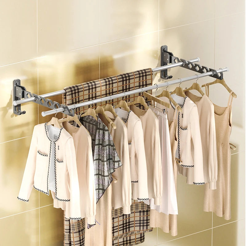 Foldable wall dryer with 180° swivel function