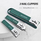 Nail Clipper Set Stainless Steel 4-piece with Splash-Proof Design