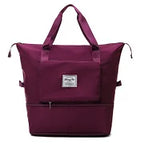 Foldable travel bag with wet compartment