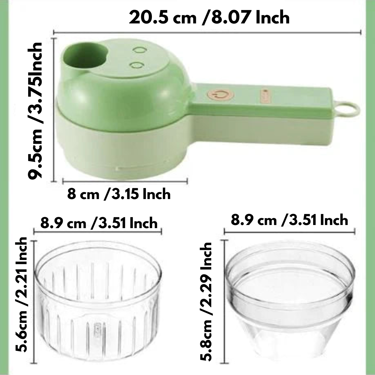 4-in-1 Electric Chopper with USB Charging
