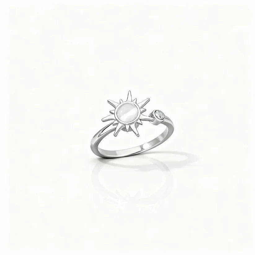 Adjustable Fidget Ring – Rotating Band, Polished Stainless Steel