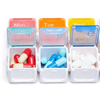 Digitale Pillendose mit Timer, 4 Alarme, grosse Tasten, 3–15 Fächer