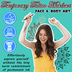 Temporäre Tattoo-Marker Set – 10 Farben mit Pinselspitze -   Mivoza Deutschland