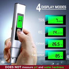 Digital water testing device 4-in-1 with titanium probe
