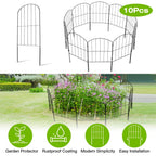 Gartenzaun Edelstahl 10 Paneele flexibel für Beeteinfassung