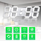 3D LED Wanduhr Digital mit Fernbedienung