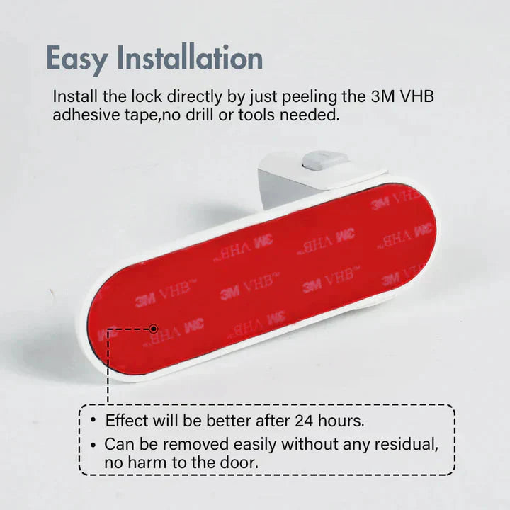 Child Safety Lock – No Drilling, Sticks in Seconds