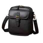 Faux Leather Crossbody Bag with Two Compartments