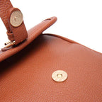 Faux Leather Crossbody Bag with Two Compartments