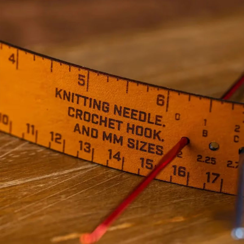 Leather Measuring Ruler for Handicrafts - 7-in-1 Multifunction Tool