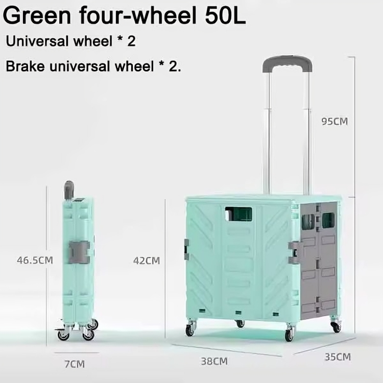 Foldable transport trolley with stair wheels