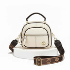 Compact Crossbody Bag – Five Compartments, Lightweight Faux Leather