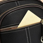Compact Crossbody Bag – Five Compartments, Lightweight Faux Leather