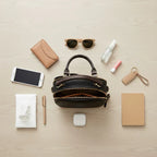 Compact Crossbody Bag – Five Compartments, Lightweight Faux Leather