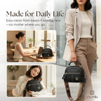 Compact Crossbody Bag – Five Compartments, Lightweight Faux Leather