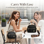 Compact Crossbody Bag – Five Compartments, Lightweight Faux Leather