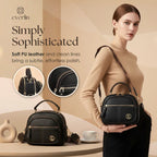 Compact Crossbody Bag – Five Compartments, Lightweight Faux Leather