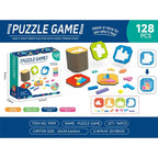 Logik-Puzzlespiel mit 108 bunten Teilen und 20 Aufgabenkarten