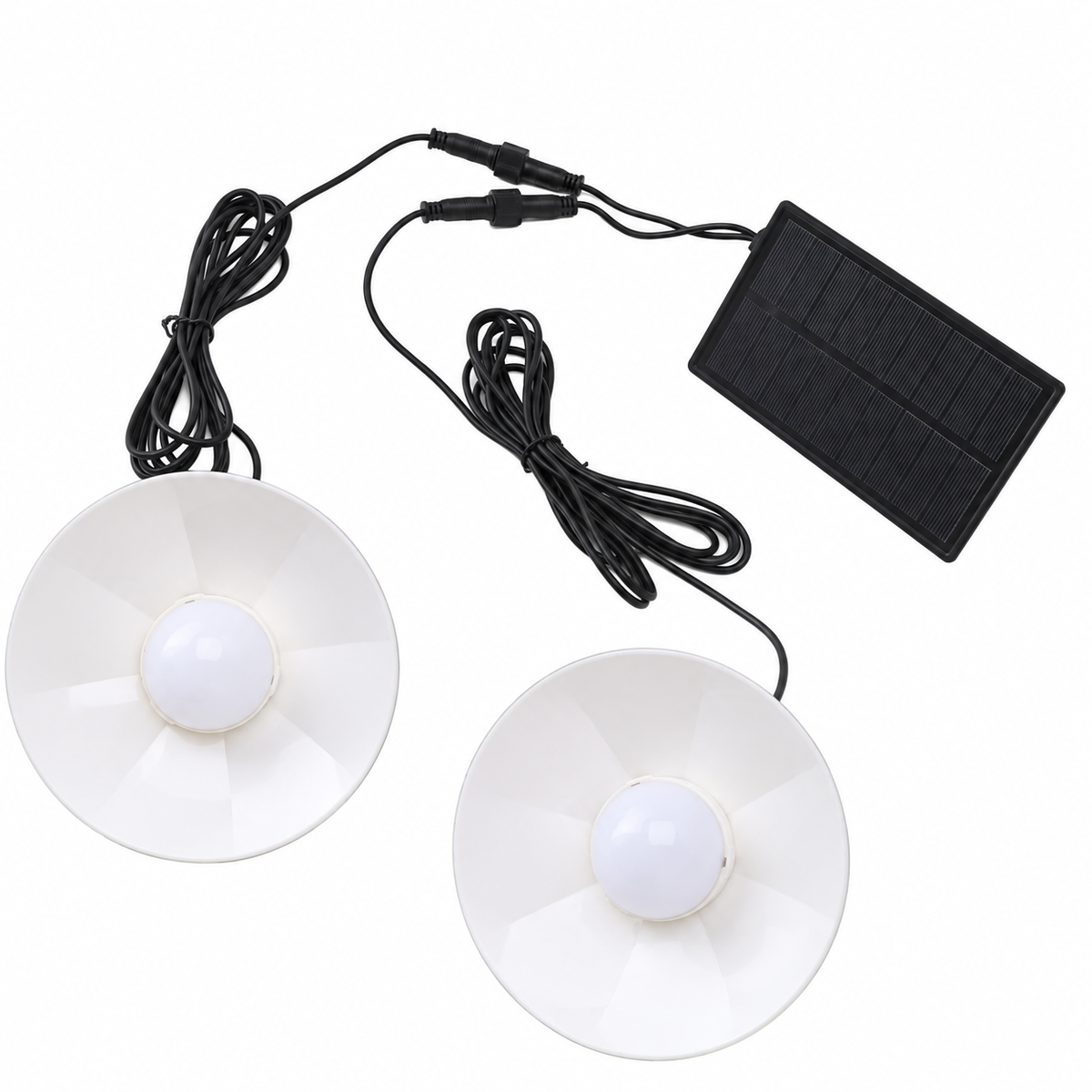 Solar-Pendelleuchten-Set mit Fernbedienung – 2 Lampen