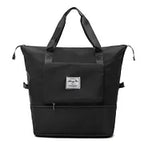 Foldable travel bag with wet compartment