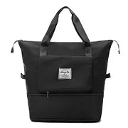 Foldable travel bag with wet compartment