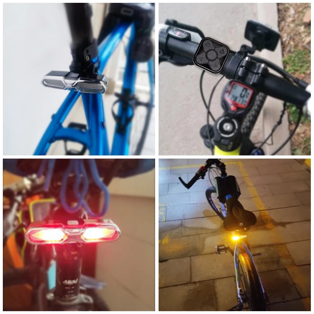Kabelloser Fahrrad-Blinker — LED-Fahrtrichtungsanzeige mit Fernbedienung