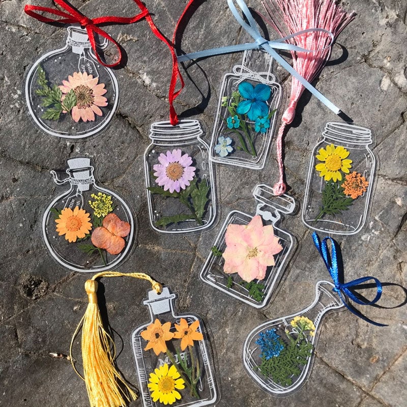 Dried Flower Bookmark Set – 30 Pieces with Tassel