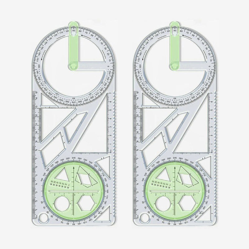 Multifunctional Geometry Ruler with Protractor