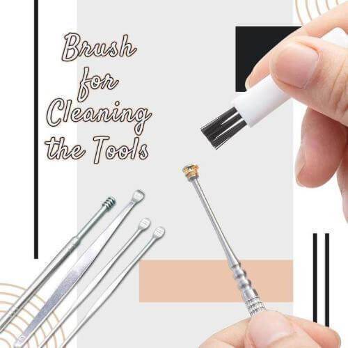Stainless Steel Ear Cleaning Set - 6-Piece Hygiene Kit