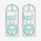 Multifunctional Geometry Ruler with Protractor
