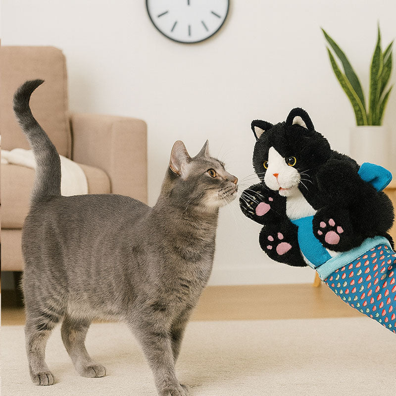 Cat Glove with Plush Toy – Play Without Scratches