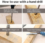 Square Tenon Drill Bit Set for Wood – Set of 4