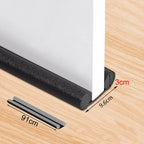 Door seal against drafts with double protection