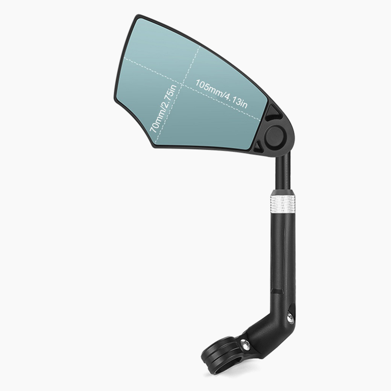 Bicycle rearview mirror with 180° field of view and 360° adjustment
