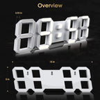 3D LED Wanduhr Digital mit Fernbedienung