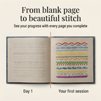Embroidery Set 106 Embroidery Patterns with Bamboo Frame